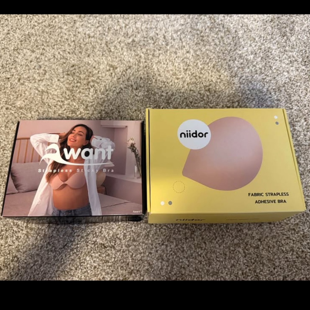 NEW 2 Strapless Adhesive Bras in Nude